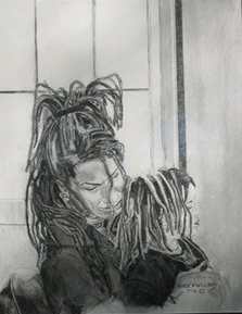 wade williams woman with braids